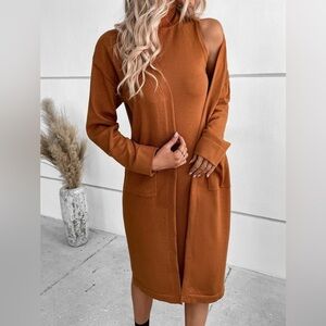 Dual Packet Cardigan and Sweater Dress